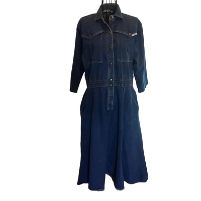 knee length dresses for ladies Washed Black Collared Zip Through Midi Denim Dress Scamp & Dude main image 0
