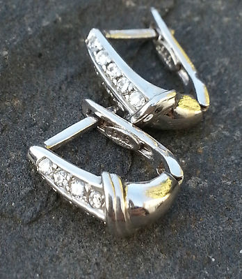 Ohrstecker Gold 585 Ohrringe Weißgold Cem Cem Design USA 14K (451)