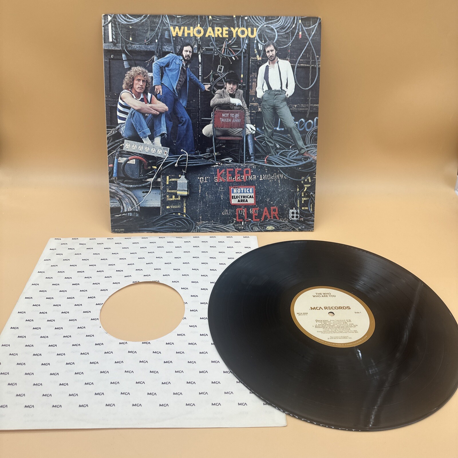 The Who Who Are You Vinyl LP 1978 Album MCA Records MCA-3050 MCA-1580