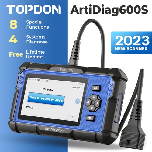 2023 TOPDON AD600S Car Diagnostic Tool OBD2 Scanner ABS SRS SAS EPB