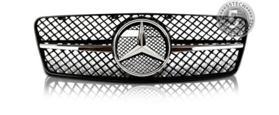 W208 CLK Single FIN Grille Grill CLK320 CLK430 1 Fin Style Black 98~02