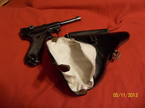 WWI WWII German Luger P08 Parabellum 9mm Gun Sock Holster Liner Protective Sleev - Zdjęcie 1 z 4