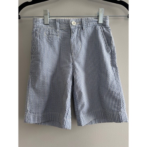 Polo Ralph Lauren Boys Seersucker Shorts Adjustable Waist Blue White Size 5