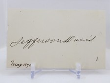 Authentic Confederate President Jefferson Davis Autograph Civil War Signed & COA
