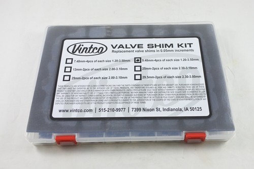 9.48mm Valve Shim Kit 4pcs of each size 1.20mm-3.50mm in 0.05mm increments - Picture 4 of 4