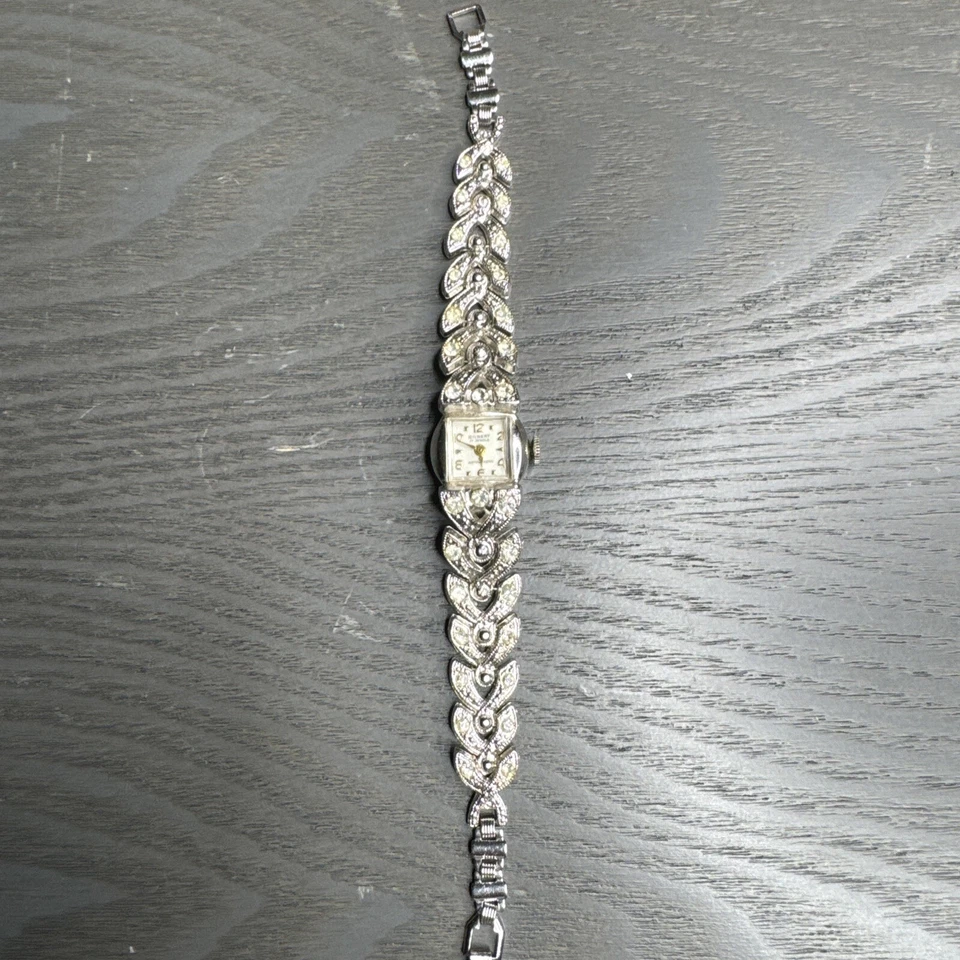 Reloj Gilbert Vintage Damas 17 Joyas Pulsera Piedra Antimagnética Foto 3 de 4