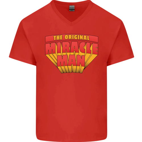 Fathers Day The Original Miracle Man Mens V-Neck Cotton T-Shirt - Picture 27 of 43