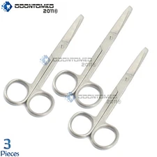 3 OPERATING SCISSORS 5.5" STRAIGHT TIP SHARP/BLUNT SURGICAL INSTRUMENTS