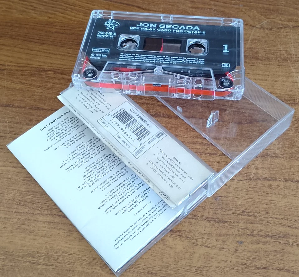 Jon Secada - Jon Secada - Audio Music Cassette Tape - 12 Great Tracks - 1992 - Image 2 of 3