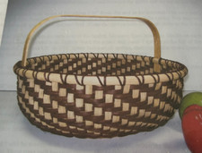 Basket Weaving Pattern Chocolate Split Twill Pie Basket by Mary Smith-Stokes