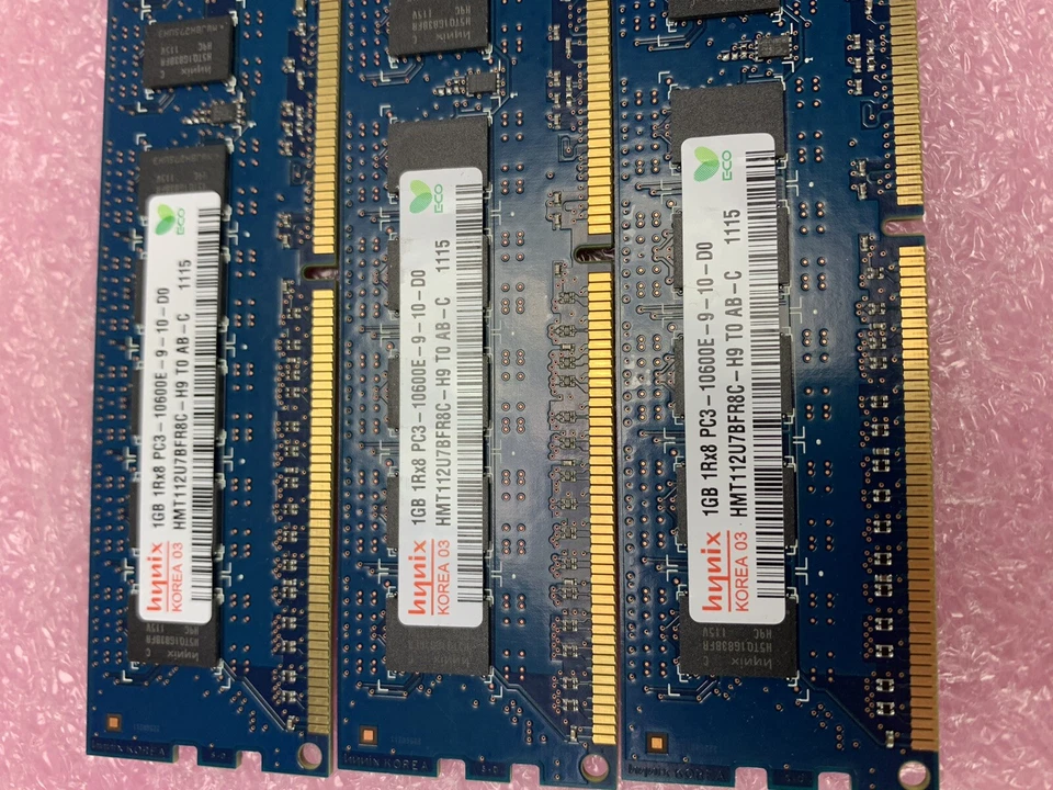 Hynix 6GB Kit 6x1GB 1Rx8 PC3-10600E-9-10-D0 Server RAM HMT112U7BFR8C - Image 2 of 4