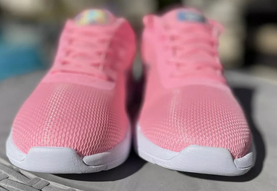 Zapatillas bajas con cordones Reebok clásicas de algodón rosa caramelo zapatos para mujer 6 hologramas Foto 3 de 4