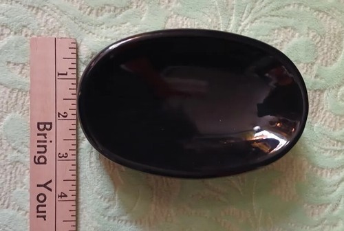 Vintage Soap Dish Black Ceramic MCM Retro Decor - Picture 15 of 15