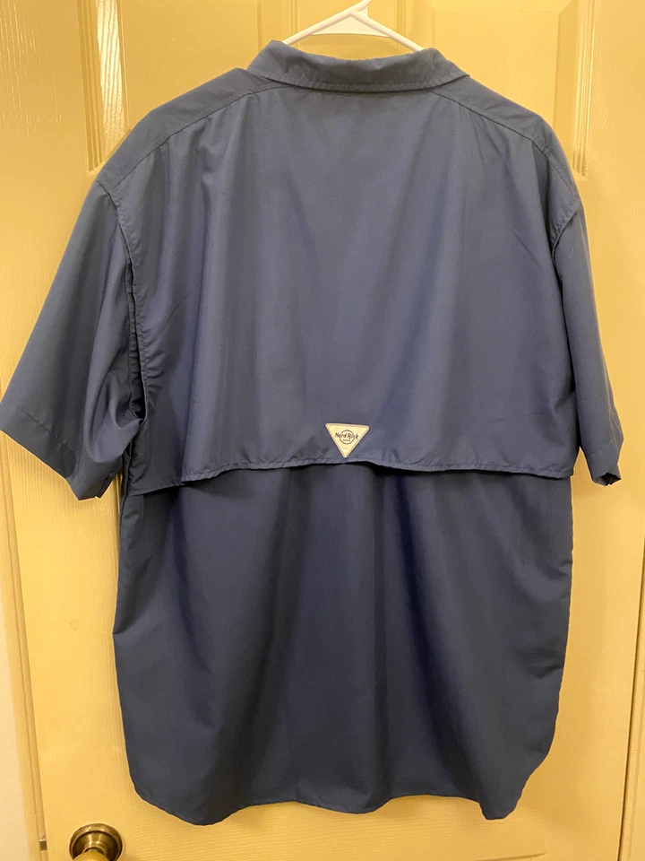 Hard Rock Biloxi - Camisa de pesca con botones - Para hombre 2XL - Azul marino oscuro Foto 4 de 4