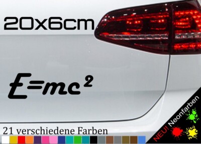 E=mc2 Aufkleber Einstein Physik Weltformel Relativität Physic Nobelpreis 20x6cm