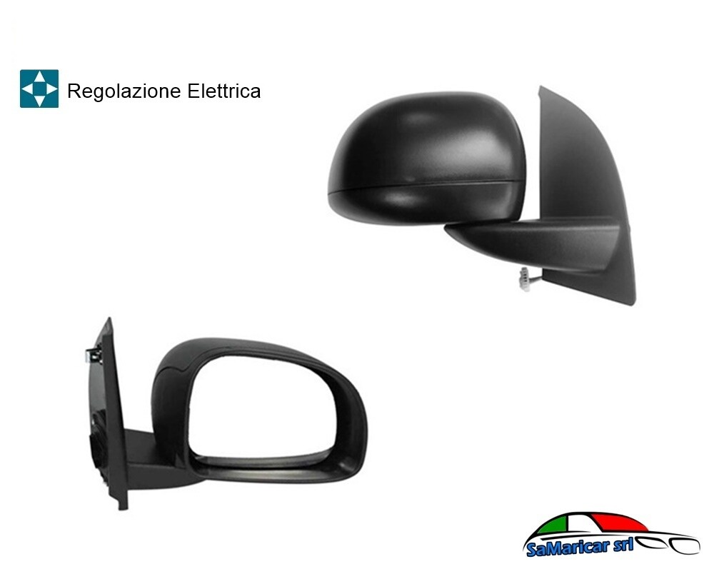 Specchietto Retrovisore Sinistro Per Fiat Panda 169 (2003-2008) - Nero, Manuale, Lato Guida - Foto 5