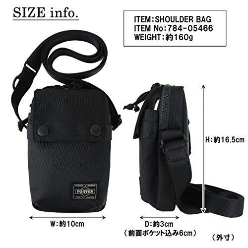 Bolso de hombro Yoshida & Co. PORTER UNIT 784-05466 negro NUEVO hecho en Japón - Imagen 7 de 9