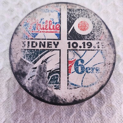 Official Rubena Brand Hockey Puck - Philadelphia Sports Teams - Sidney 10.19.19