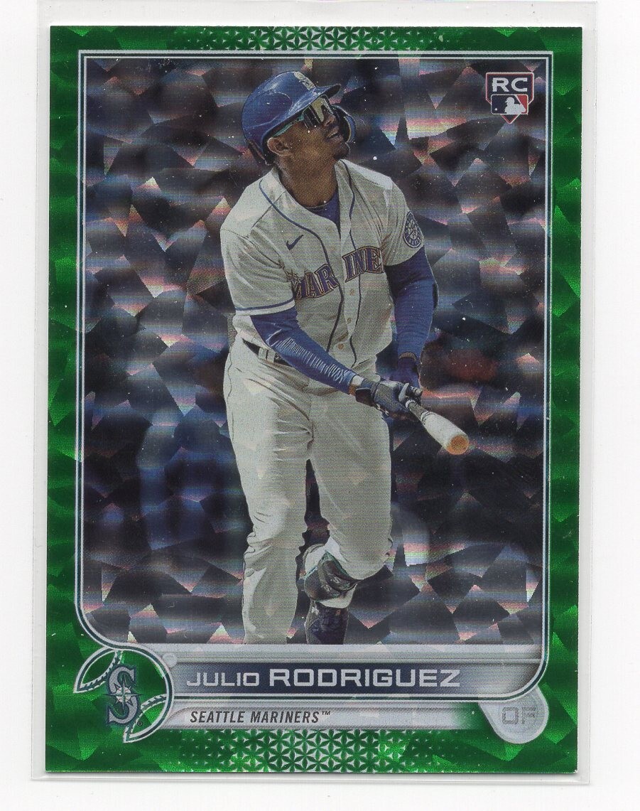 Julio Rodriguez 2022 Topps update US44 Green Ice / 499 RC Rookie Mariners ROY