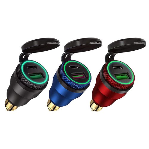 für BMW Ducati Motorrad QC3.0 USB Ladegerät für Hella Stecker / DIN Tool DEA - Zdjęcie 3 z 22