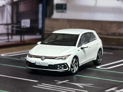 CZ GCD 1:64 White VW Gulf MK8 GTI Sport Hatchback Model Diecast Display Car