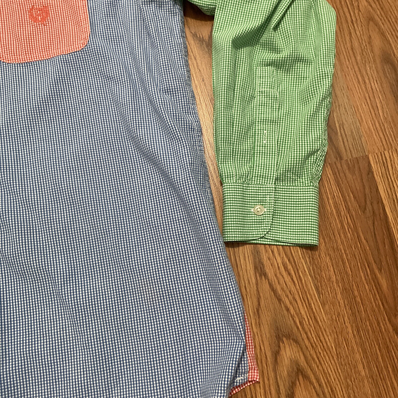 Chaps Shirt Mens Extra Large Patchwork Colorblock… - image 9