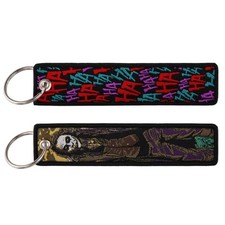 The Joker Comic Book Movie Villain Embroidered Double Sided Key Tag Keychain
