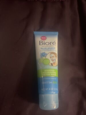 BIORE BLUE AGAVE & BAKING SODA WHIPPED DETOX MASK 4 Ounce NEW