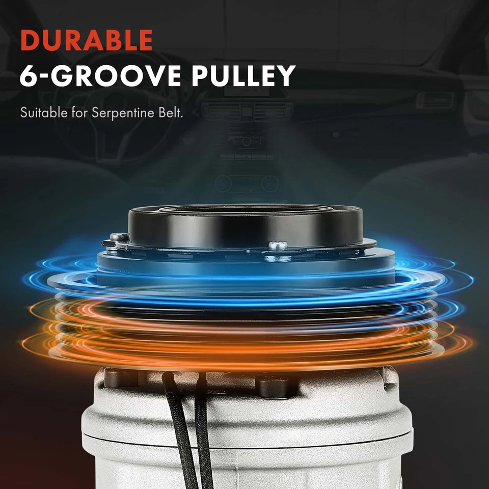 Compresor de aire acondicionado con embrague para Ford Explorer 2002-2005 Mercury Mountaineer 4,0 L Foto 4 de 4