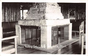 C43 Gaylord Michigan Mi Rppc Postcard C50s Snow Valley Ski Club