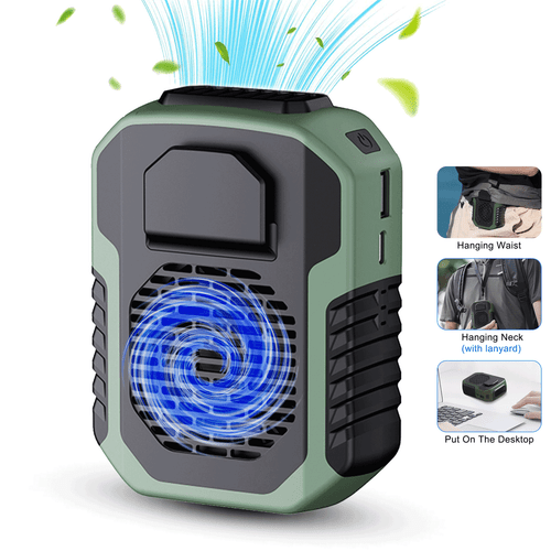 Portable Cooling Fan Personal Belt Fan 6000mAh Waist Clip Fan USB Rechargeable - Picture 10 of 16