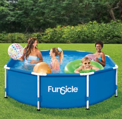 Funsicle 8' x 30'' Outdoor Activity Round Frame Above Ground Swimming Pool Set