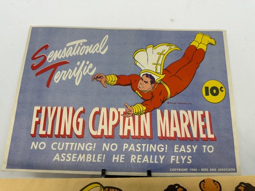 Vintage 1944 Fawcett Publications Flying Captain Marvel Paper Kit New Unused - Picture 3 of 4