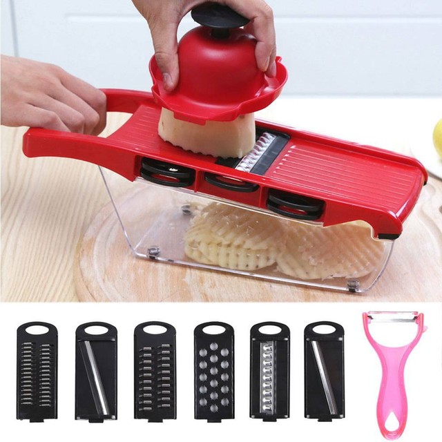 Julienne Mandolin Slicer Cutter Chopper Pulp Fruit Vegetable Veg Peeler