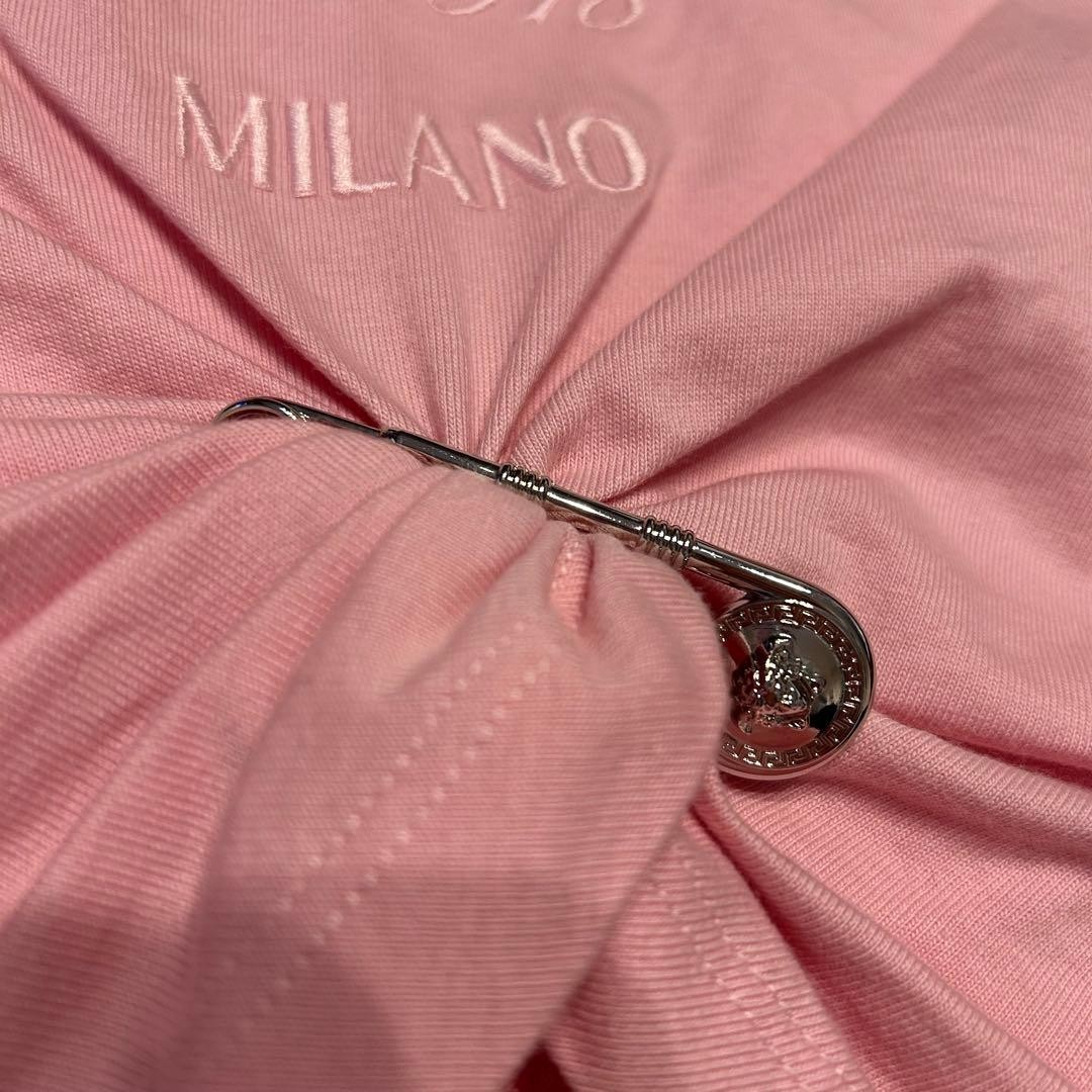 USED VERSACE CROPPED PINK T-SHIRT, SIZE 36 VERYGOOD thumbnail 2