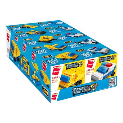 QMAN Polizei Engineering Team 3in1 Bausatz 2105 Kreatives Spielzeug Bauklötze