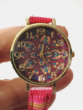 Women's Watch - Bohemian Woven Strap Chic Watch "Flower" - Fits 8-1/2" NEW