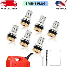 Gas Can Vent Caps  6 Pack Fuel Gas Tank Vent Caps  Metal Gas Can Replacement 