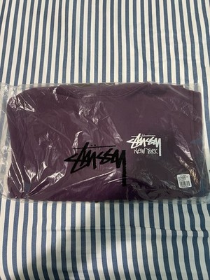 STUSSY NEW YORK CHAPTER PULLOVER HOODIE Sz SMALL (PURPLE) #stussy #supreme #bape