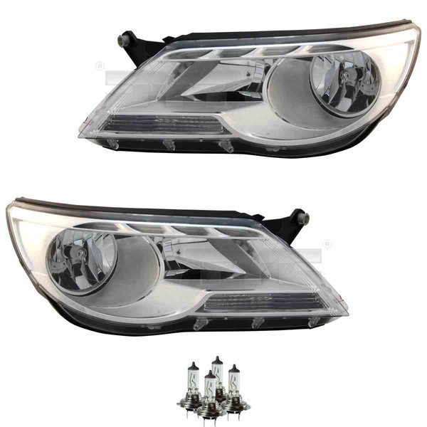 Scheinwerfer Set Links & Rechts H7/H7 FüR VW Tiguan 5N_ Inkl. Osram Lampen-image