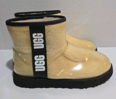 UGG Women's Classic Clear Mini Boot Waterproof Size 9 US Natural Cream 1113190