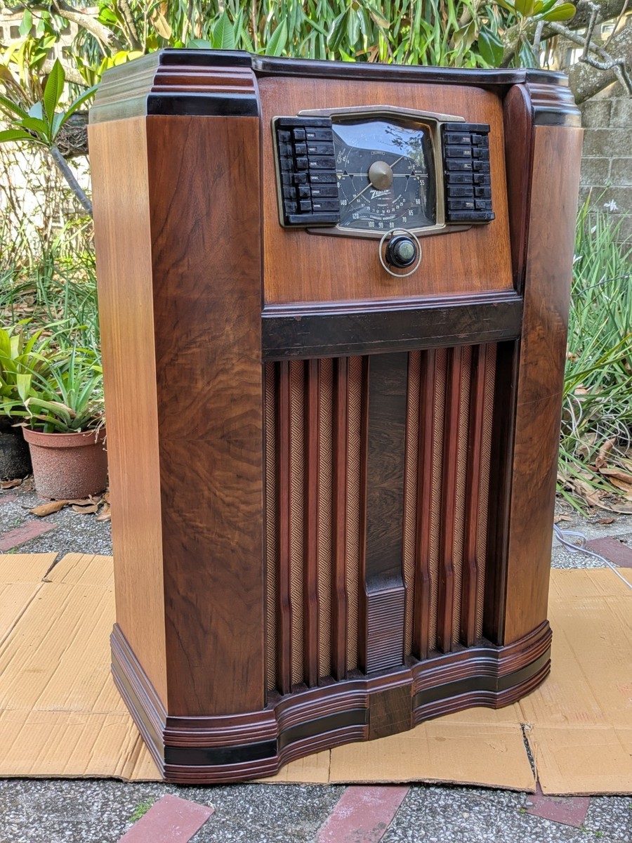 Works Well* 1940s Zenith 12H670 Art Deco Wood Vacuum Tube Antique