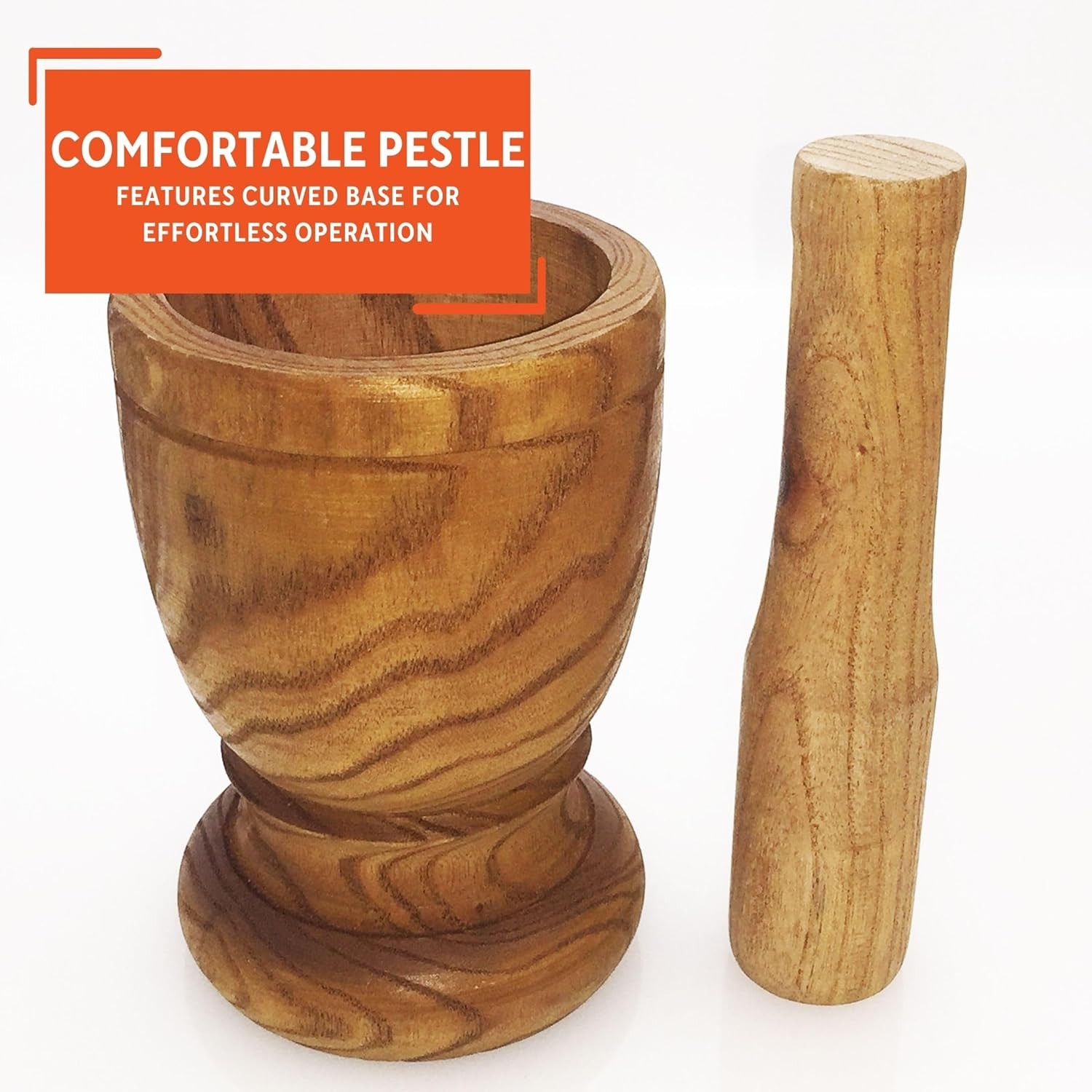 USA Small Wood Mortar & Pestle