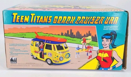 TEEN TITANS BEACH CRUISER VAN Playset SENZA MERAVIGLIA RAGAZZA Retro Figure Giocattolo Co - Foto 21 di 22