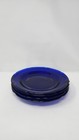 Retired Mikasa French Countryside Cobalt Blue Clear Glass Salad Plates- Set Of 4 — photo 8