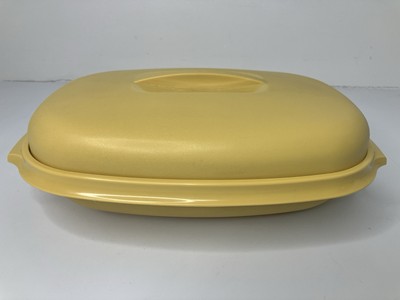 Vintage Tupperware Microwave Food Steamer 6 Cups Harvest Gold 1273-6 ~ Complete