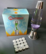 Mathmos Astro Flame Candle Powered Lava Lamp Clearwater Pink/Purple Wax