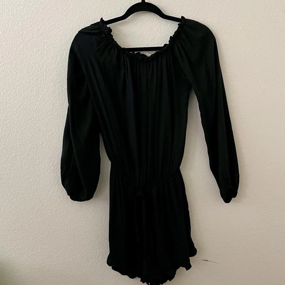 Romper Feminino Brandy Melville, Preto, Manga Longa, Fora do Ombro - Tamanho Único - Imagem 4 de 4