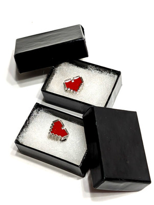 Vintage ThinkGeek 8-Bit Heart Charm Beads Valentines Day 2026 Zelda Collectible