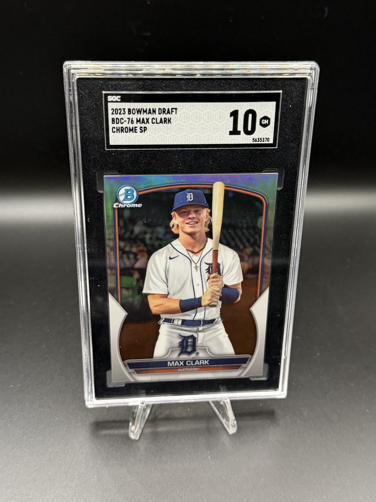 2023 Bowman Draft - Chrome Image Variation Max Clark #BDC-76 (RC) SGC 10